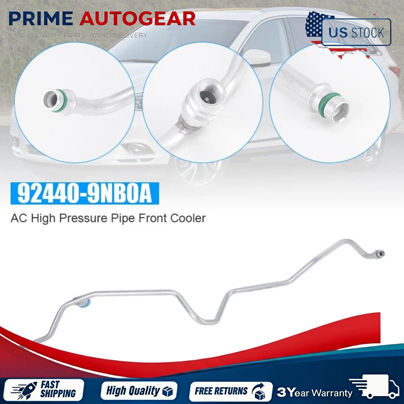 Front AC High Pressure Pipe Line 92440-9NB0A For Nissan Pathfinder 2015-2020