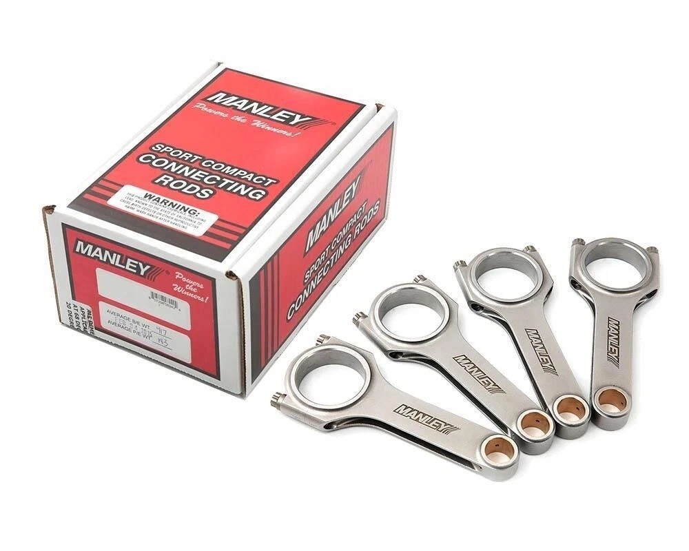 For Acura Honda K24A1 K24A2 K24A4 K24A8 Manley H-Beam Connecting Rods Set of 4