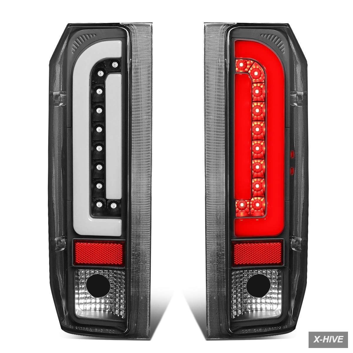 Tail Light Assemblies 42 watts LED Lighting 1 DNA MOTORING Pair 3D Bar Tube Rear
