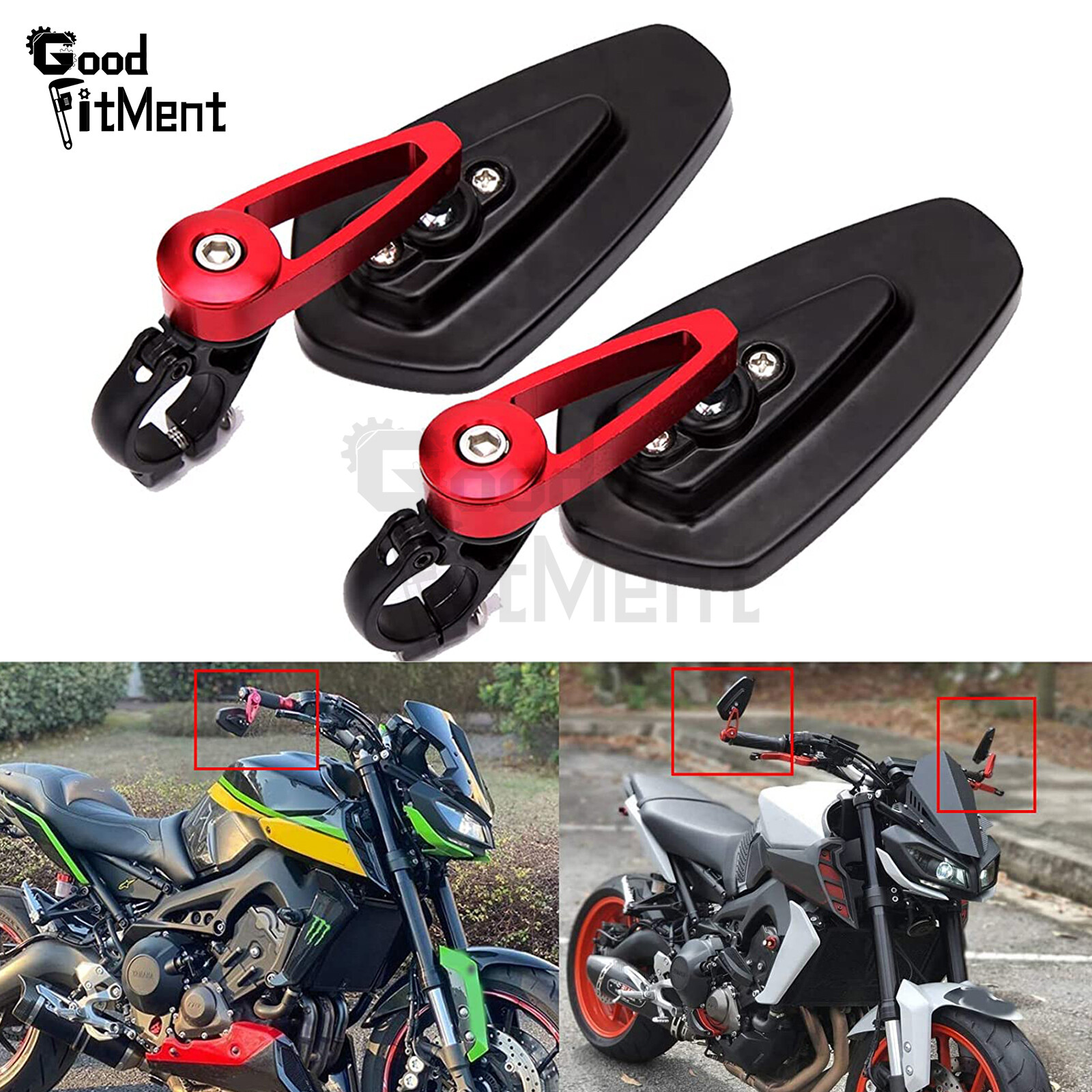Imitate CRG Arrow Motorcycle Handle Bar Mirrors 7/8\'\' For Suzuki GSXR 600 1000