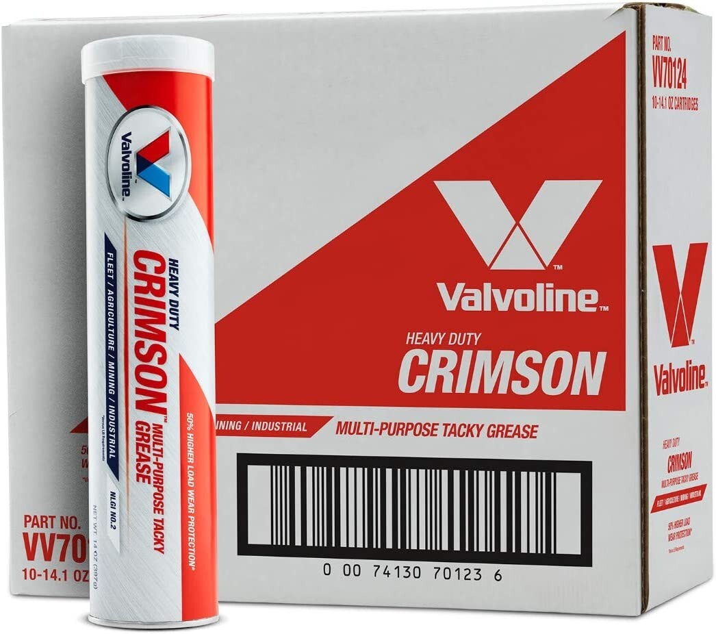 Valvoline VV70124 Crimson #2 Heavy Duty Grease; (10 pack) 14oz tubes Valvoline VV70124 Crimson #2 Heavy Duty Grease; (10 pack) 14oz tubes