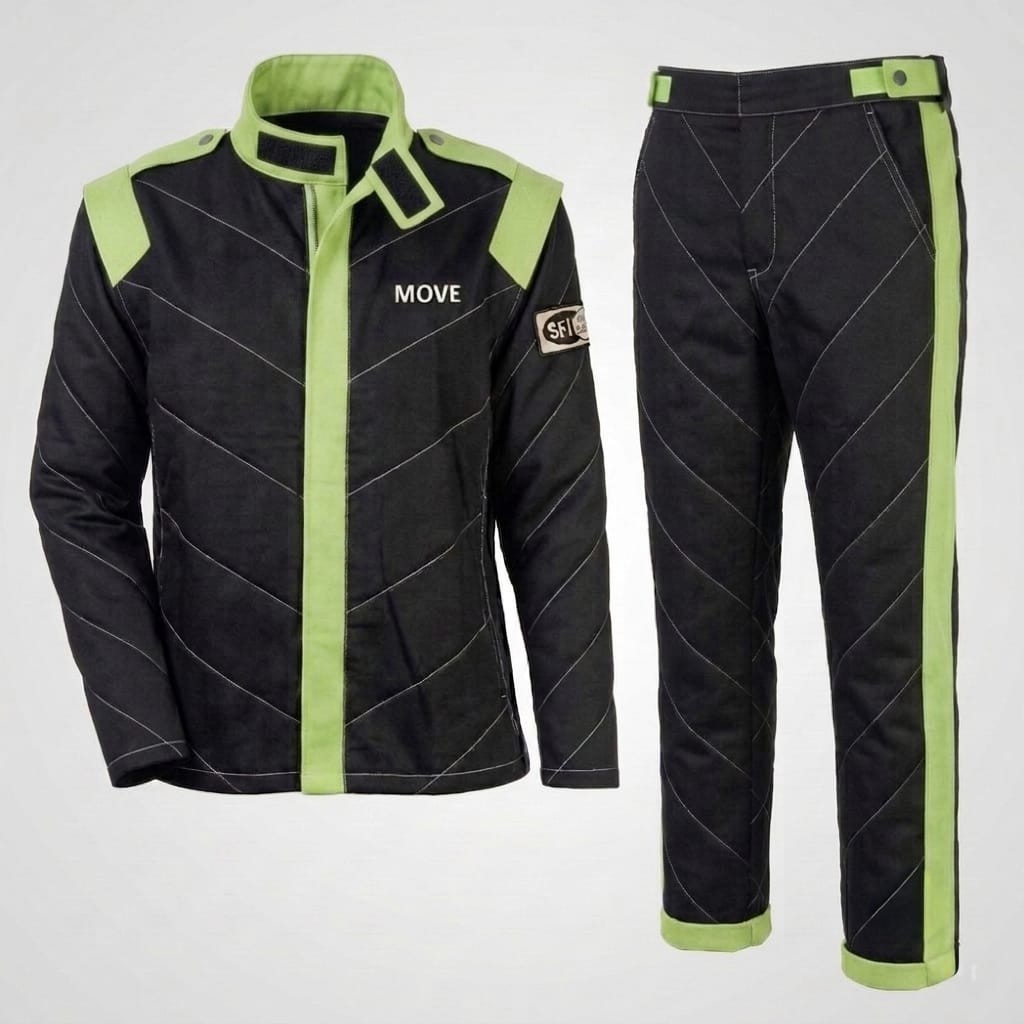 Move MR100 SFI 3.2A/5 2-Layer Light Nomex Style  2-Pcs Auto Racing Driver  Suit