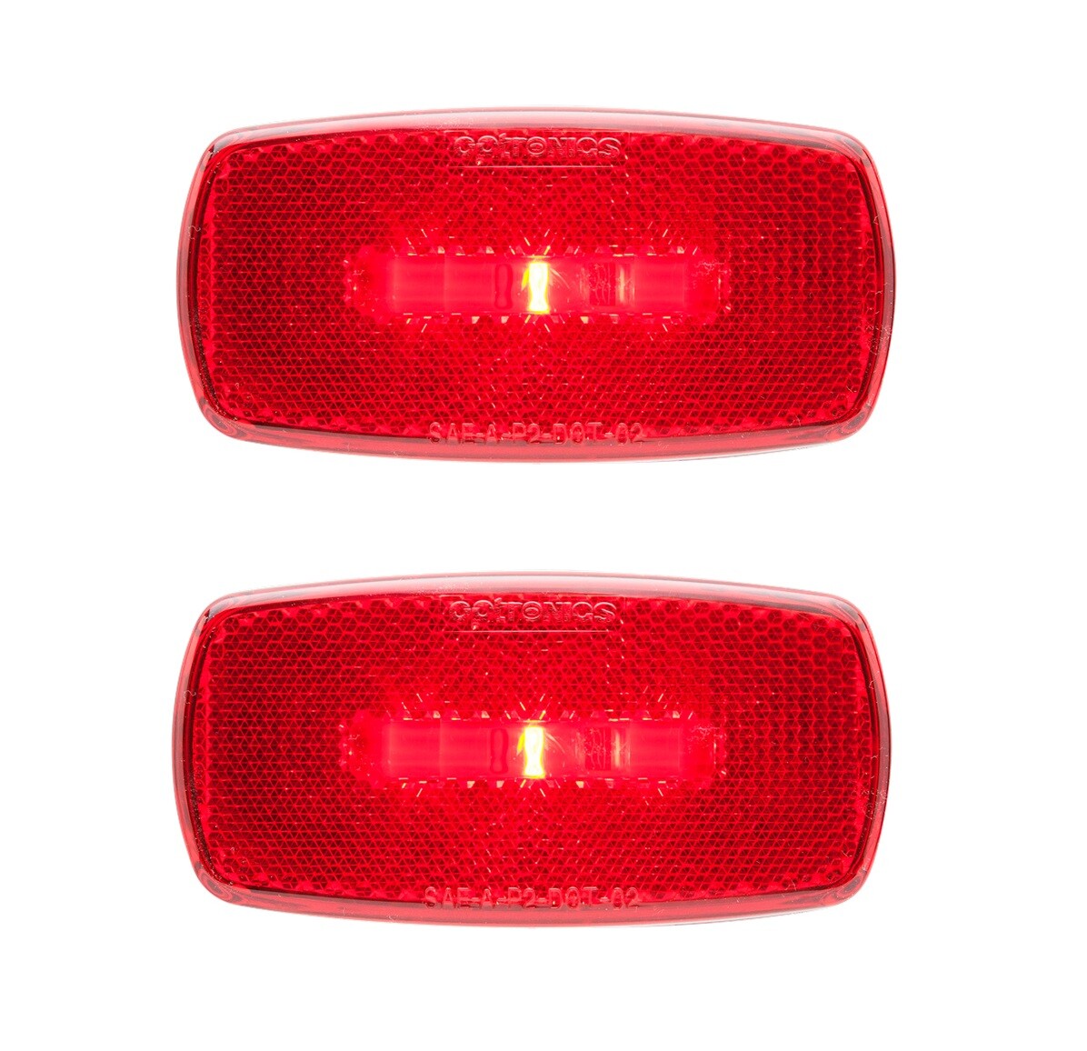 (2) Optronics Red LED Clearance Marker Light 1 Diode 4\ (2) Optronics Red LED Clearance Marker Light 1 Diode 4\