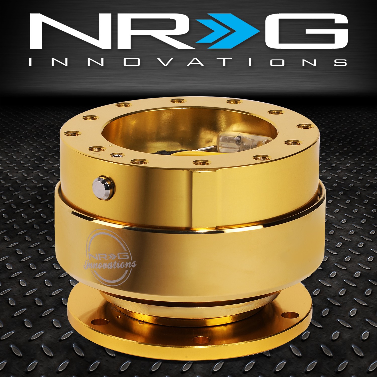 UNIVERSAL NRG STEERING WHEEL 6-HOLE GEN 2.0 QUICK RELEASE ADAPTOR CHROME GOLD UNIVERSAL NRG STEERING WHEEL 6-HOLE GEN 2.0 QUICK RELEASE ADAPTOR CHROME GOLD