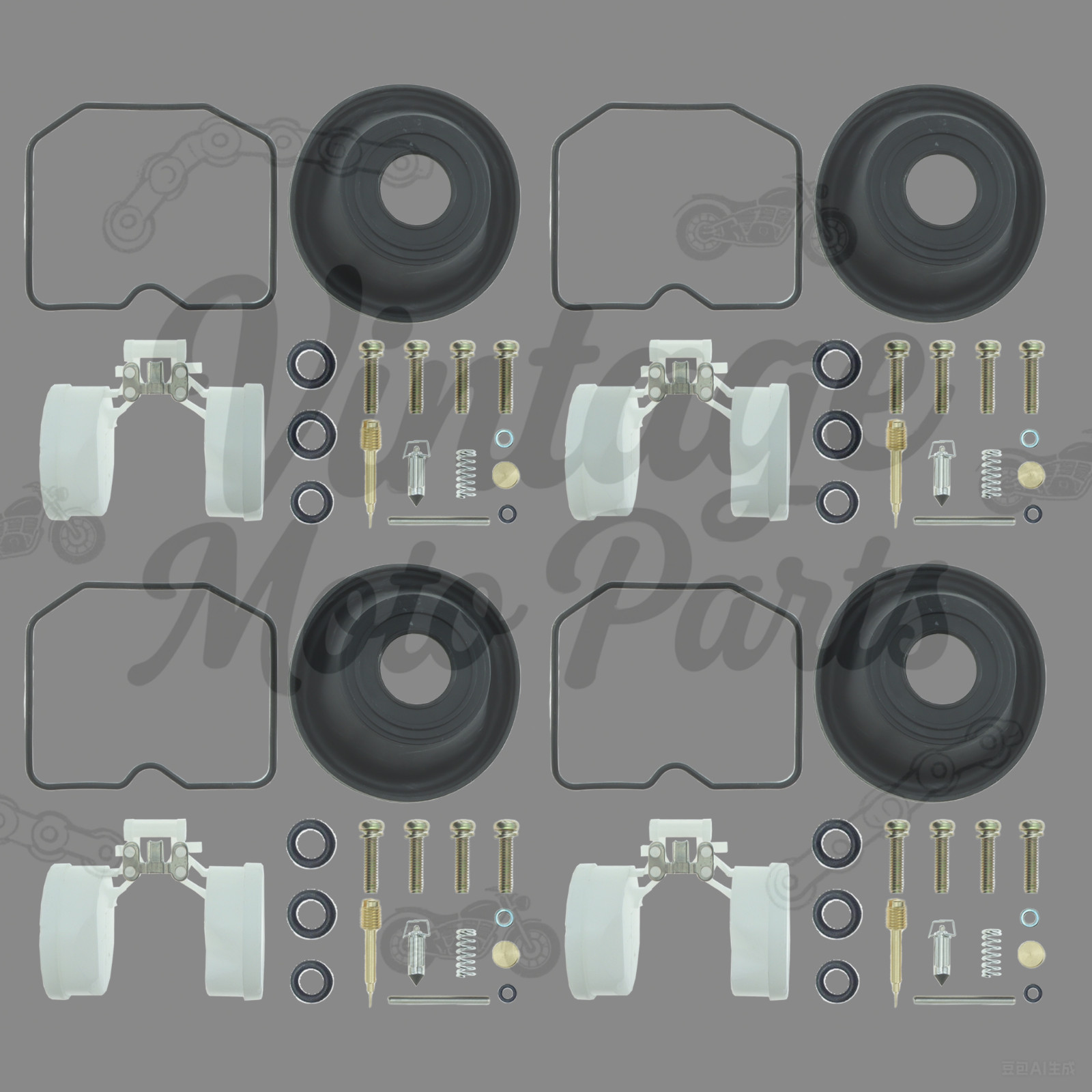 4sets For SUZUKI GSF600S 96-03 Carb Repair Kit Diaphragm Float Bandit 600-US