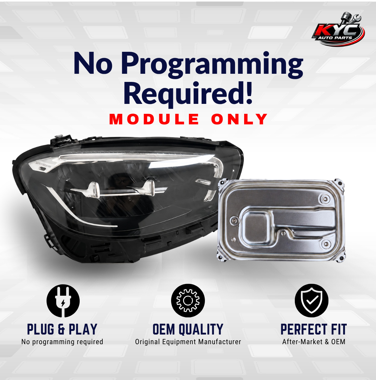 For 2021-2023 Headlight Control Module Benz E Class Right side Passenger side