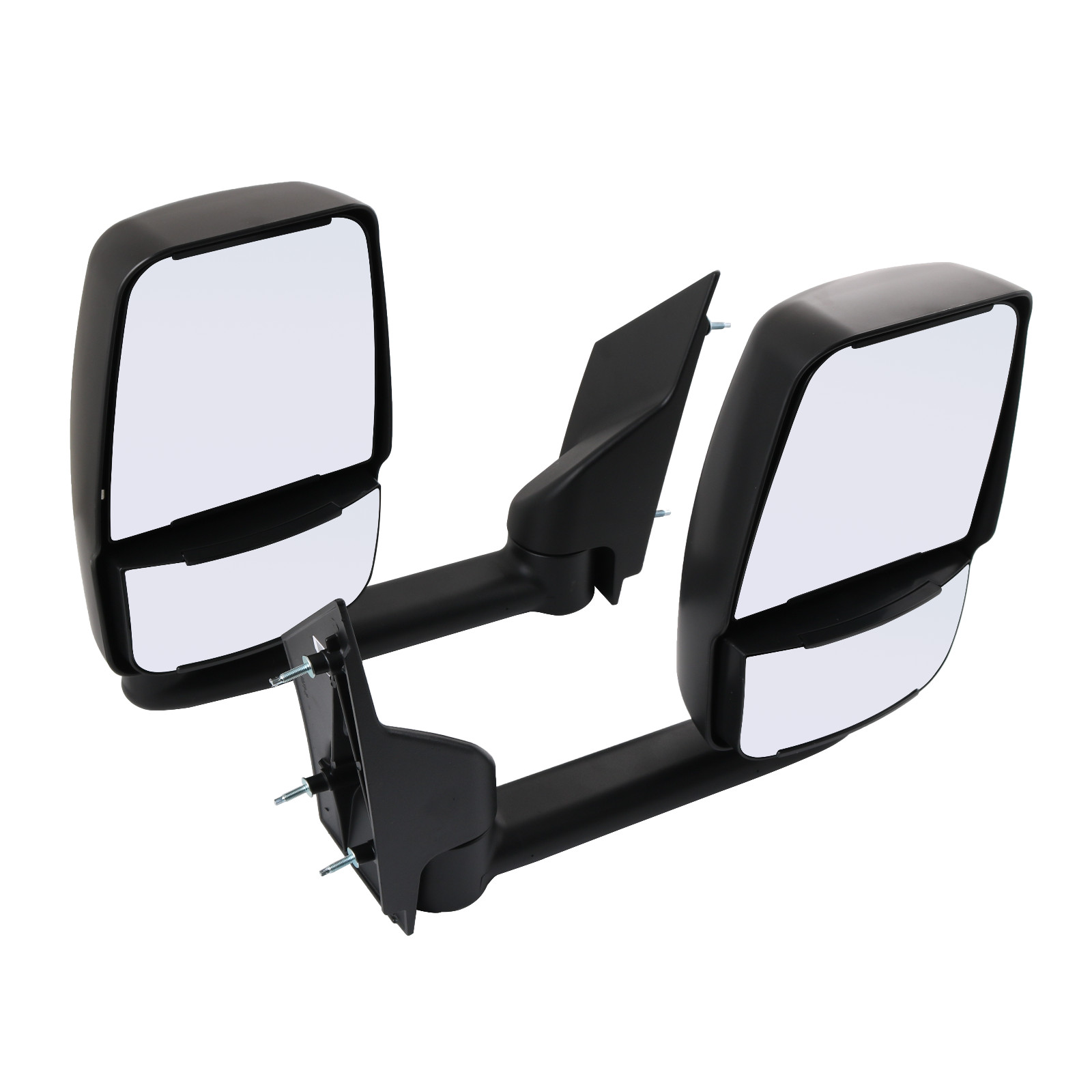 LH + RH Pair Manual Tow Mirrors For 2003-2017 Chevy Express Savana Van Smooth