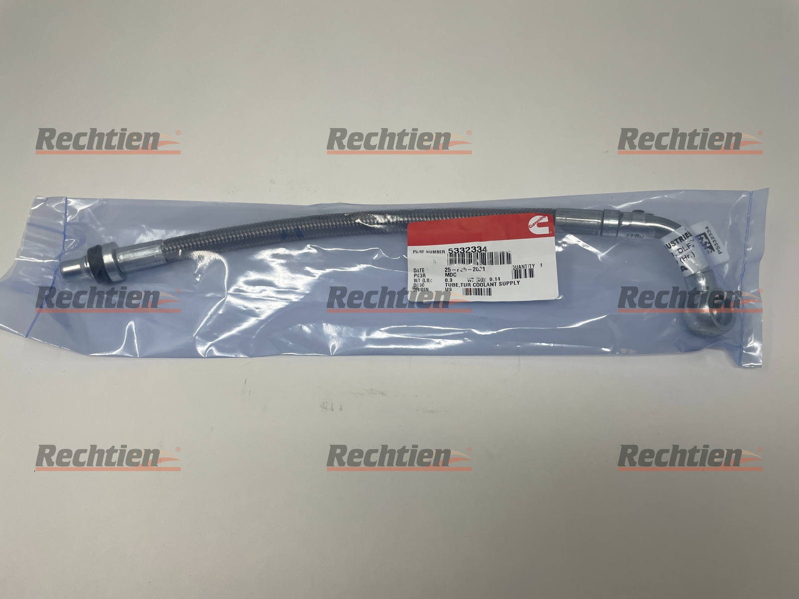 CUMMINS TUBE,TUR COOLANT SUPPLY 5332334