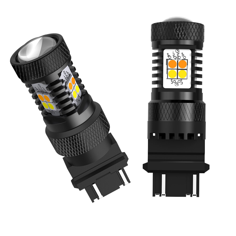 AUXITO 2/4x 3157 LED Switchback Turn Signal Amber Parking/DRL Light Bulbs Clear