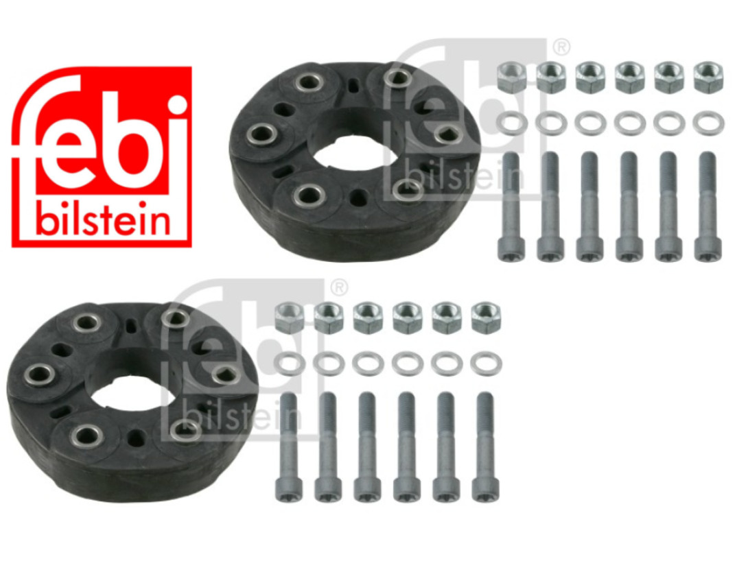 Driveshaft Flex Joint Disc Kit Front & Rear 2pc OEM Febi for Mercedes Base Sport