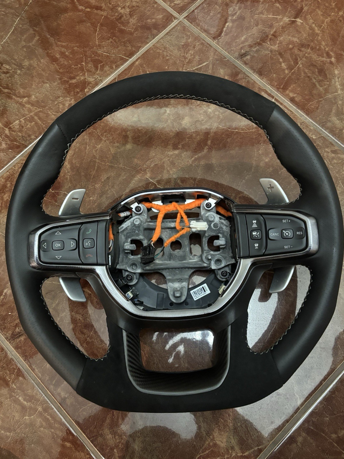 OEM 2025 2026 RAM 1500 RHO Heated Black Steering Wheel TRX OEM 2025 2026 RAM 1500 RHO Heated Black Steering Wheel TRX