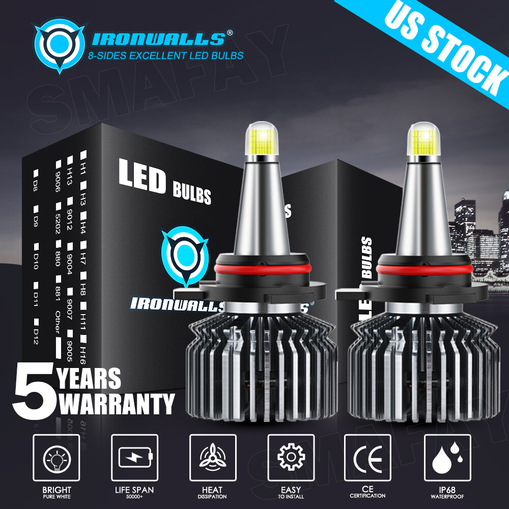 8-Sides HB3 9005 LED Headlight Super Bright Bulbs Kit White 6500K High Beam 2026 8-Sides HB3 9005 LED Headlight Super Bright Bulbs Kit White 6500K High Beam 2026