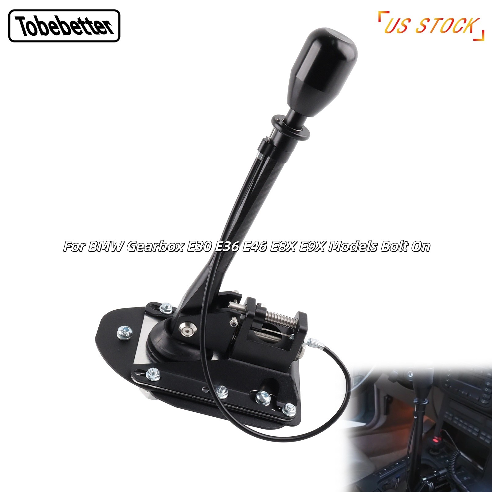 Upgrade Shifter Box Kit for BMW Gearbox E30 E36 E46 E8X E9X Models Bolt On Black