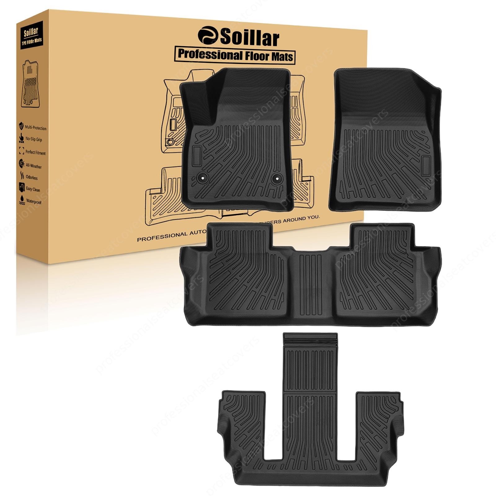TPE For 2017-2023 GMC Acadia Bucket 6 Seats Floor Mats Liners All Weather New
