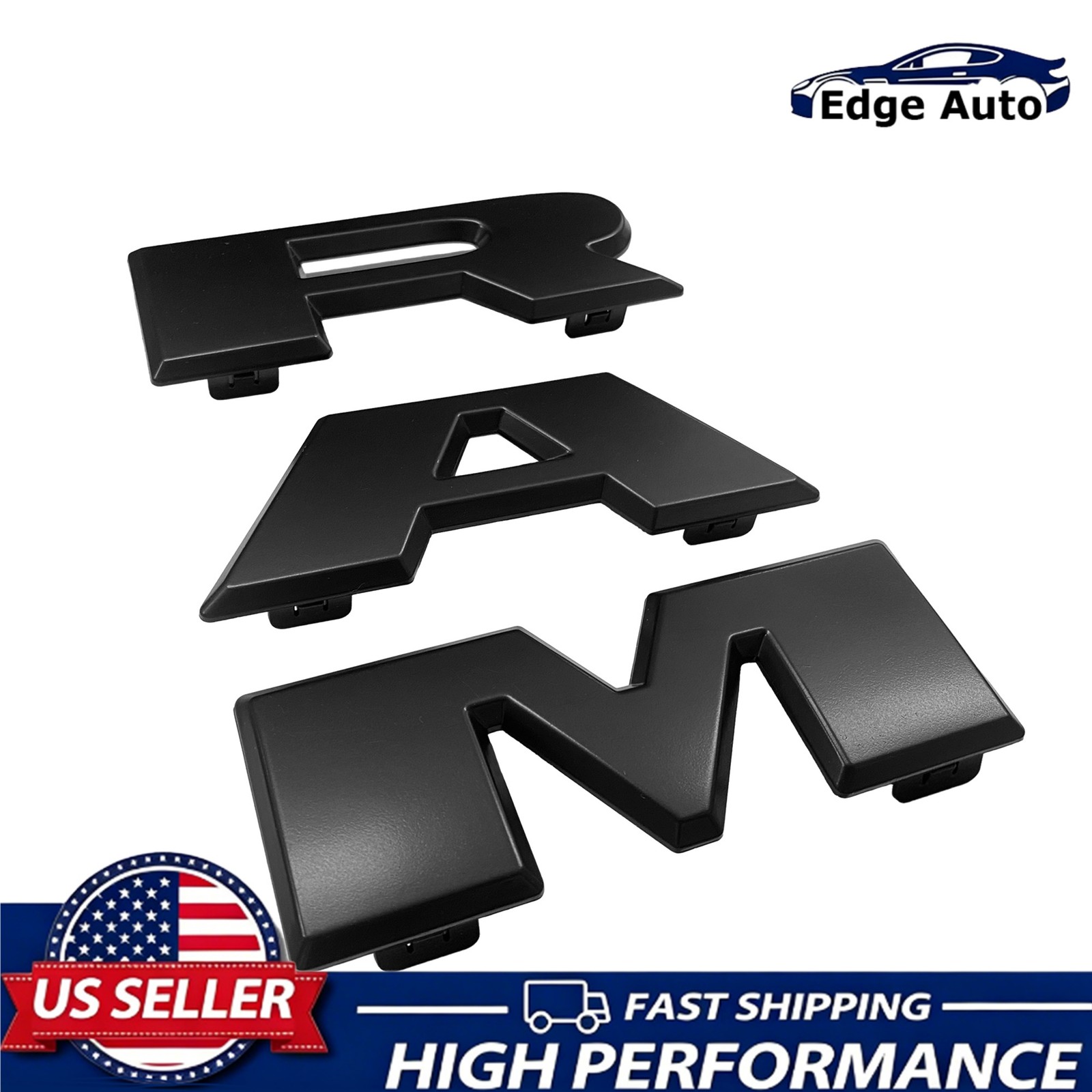 2019-2023 Matte Black Front Grille Emblem Badge Fits for RAM 1500 68311411AA 2019-2023 Matte Black Front Grille Emblem Badge Fits for RAM 1500 68311411AA