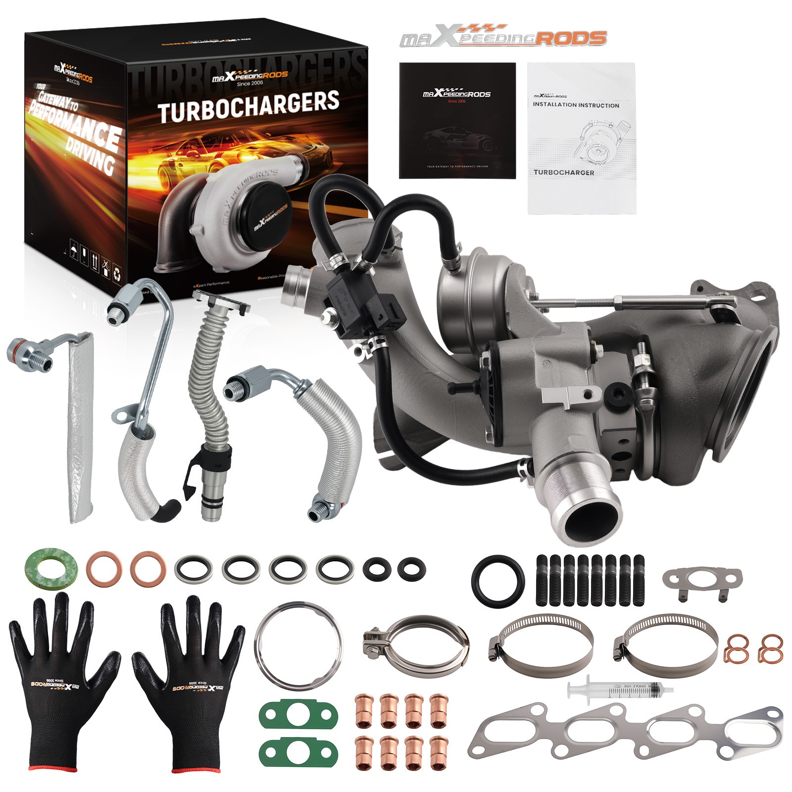 Turbocharger Turbo & Oil Line For Chevrolet Cruze LTZ Sedan 4-Door 1.4L 2011-15
