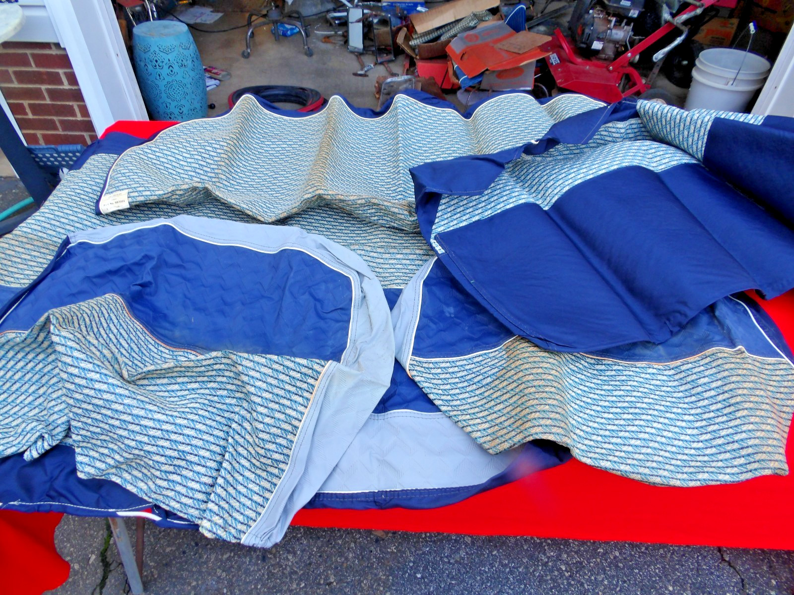 NOS VINTAGE 1954 CHEVY CAR 2 DOOR SEDAN GM FACTORY SEAT COVERS FRONT & BACK WOW