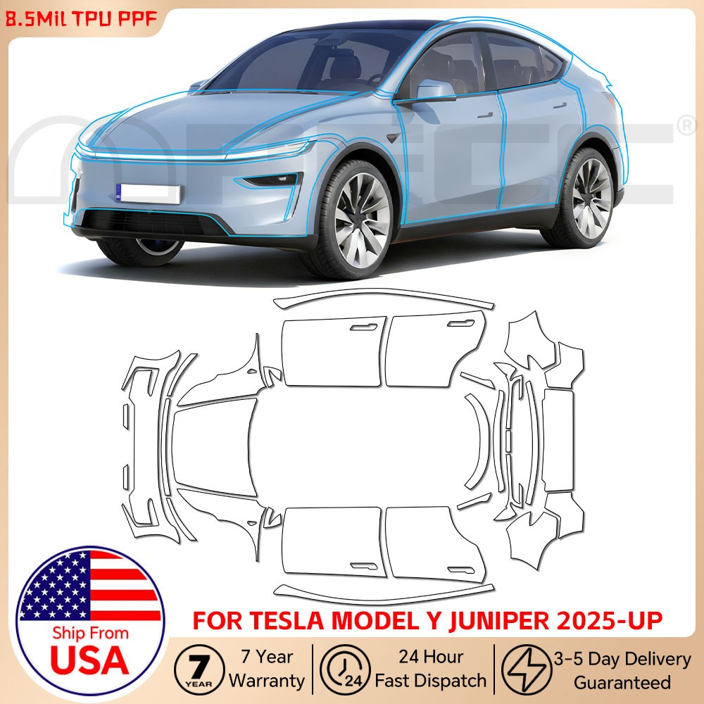For Tesla Model Y Juniper 2025 2026 Paint Protection Film PreCut Full Kit PPF For Tesla Model Y Juniper 2025 2026 Paint Protection Film PreCut Full Kit PPF