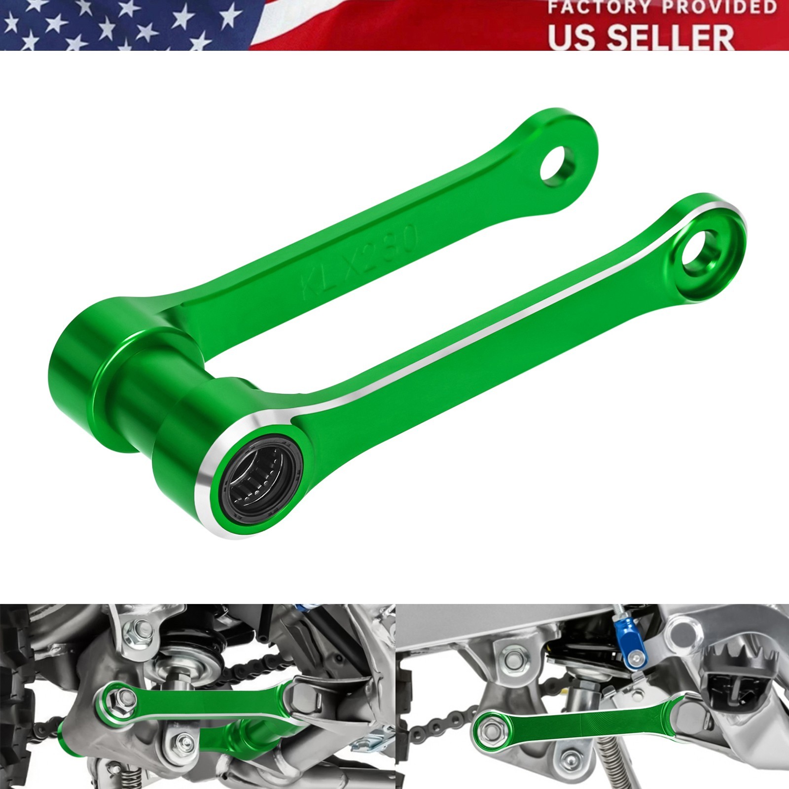 For KLX230 KLX230R KLX230RS KLX230S KLX230SM 2020-2025 Lowering Link ,CNC Green