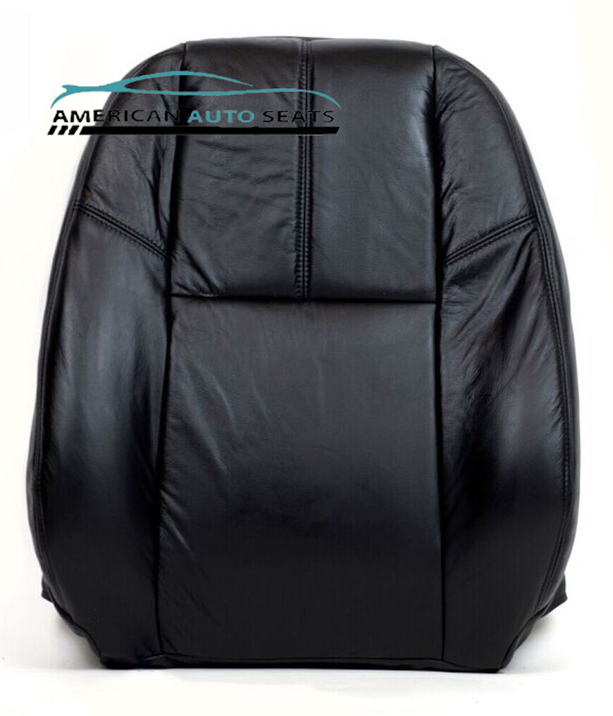 DriverLean Back Leather Seat Cover BLK For 7-14 Compatible with GMC 1500,2500 HD