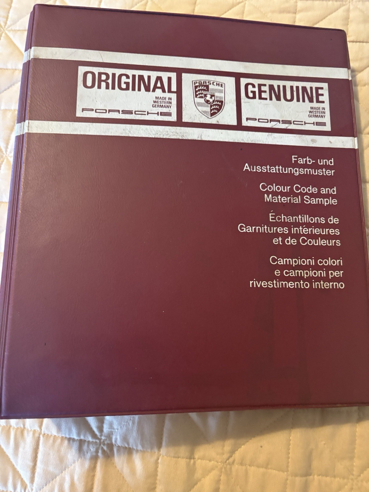 Porsche Genuine Color Code /Material Sample Book Printed In Germany Rare Item Porsche Genuine Color Code /Material Sample Book Printed In Germany Rare Item