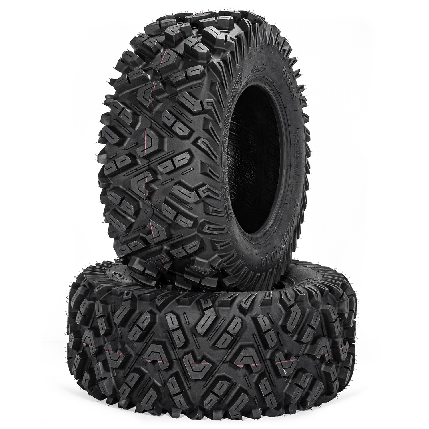 Set 2 FORERUNNER 25x10-12 ATV UTV Tires 6Ply 25x10x12 All Terrain Tires