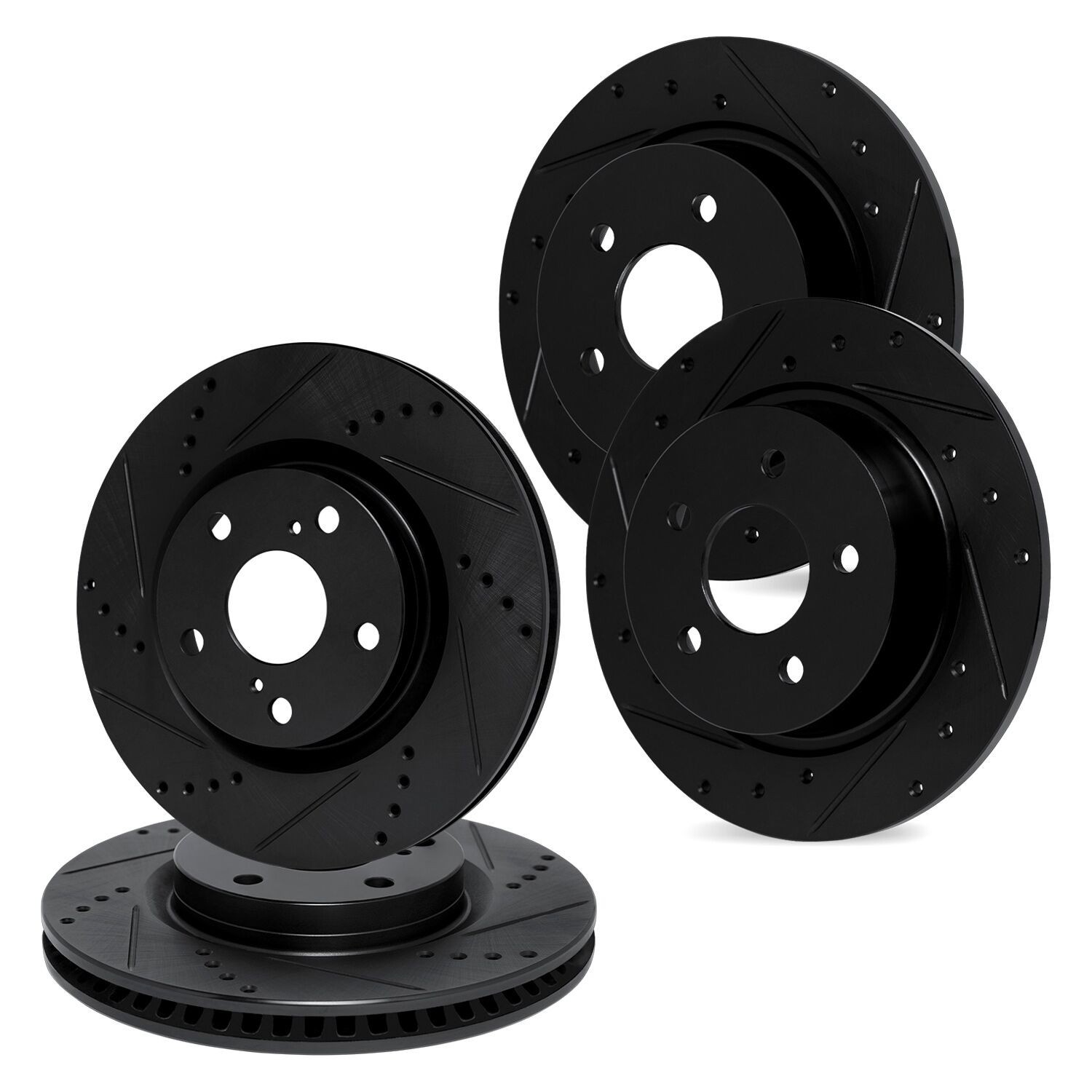 For Audi A3 13-18 eLINE Series Drilled & Slotted Front & Rear Brake Rotor Set