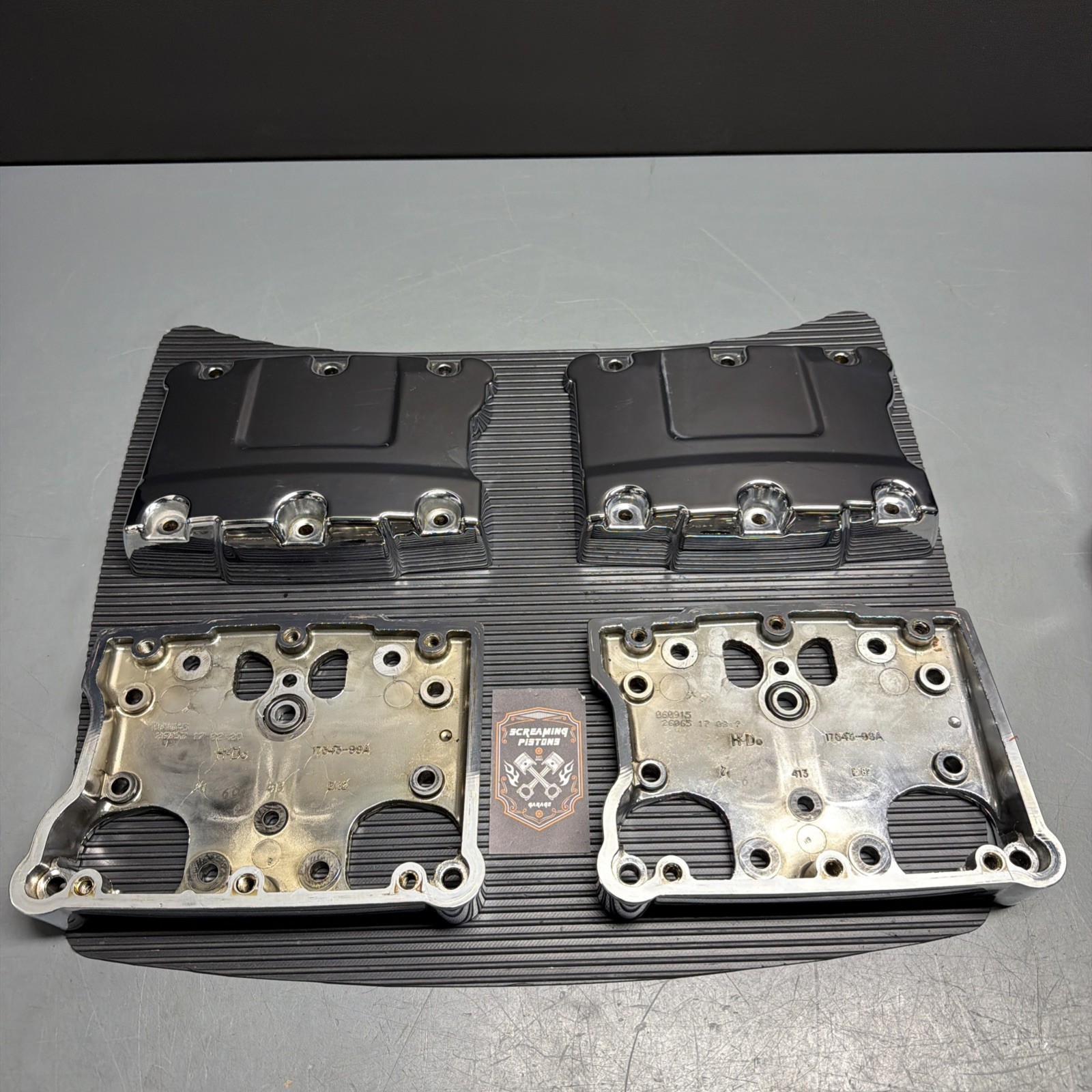 Harley-Davidson Twin Cam Rocker Box Covers Chrome 17571-99 17543-99A OEM