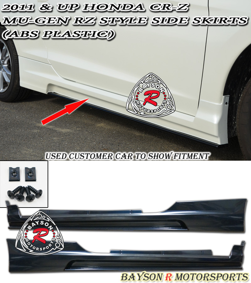 Fits 11-15 CR-Z 2dr Mu-gen RZ Style Side Skirts (ABS) Fits 11-15 CR-Z 2dr Mu-gen RZ Style Side Skirts (ABS)