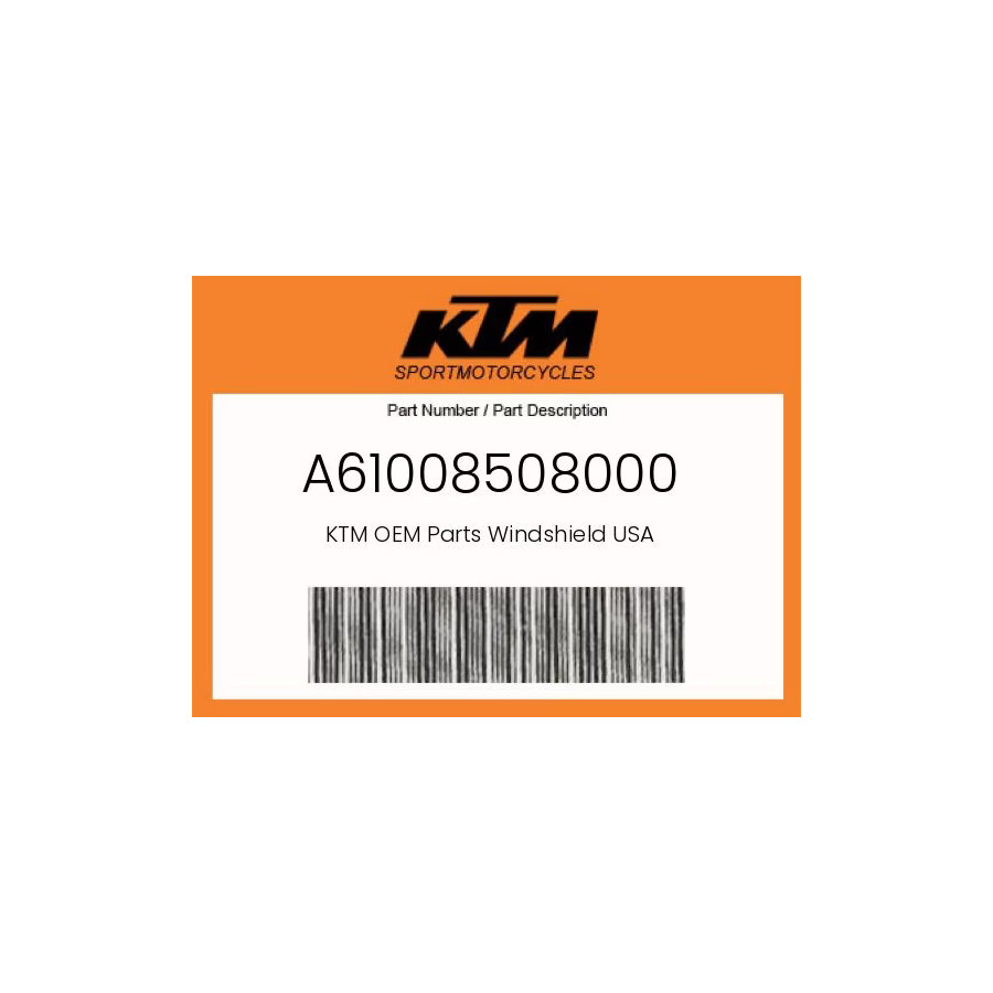 KTM Genuine Windshield Usa - A61008508000