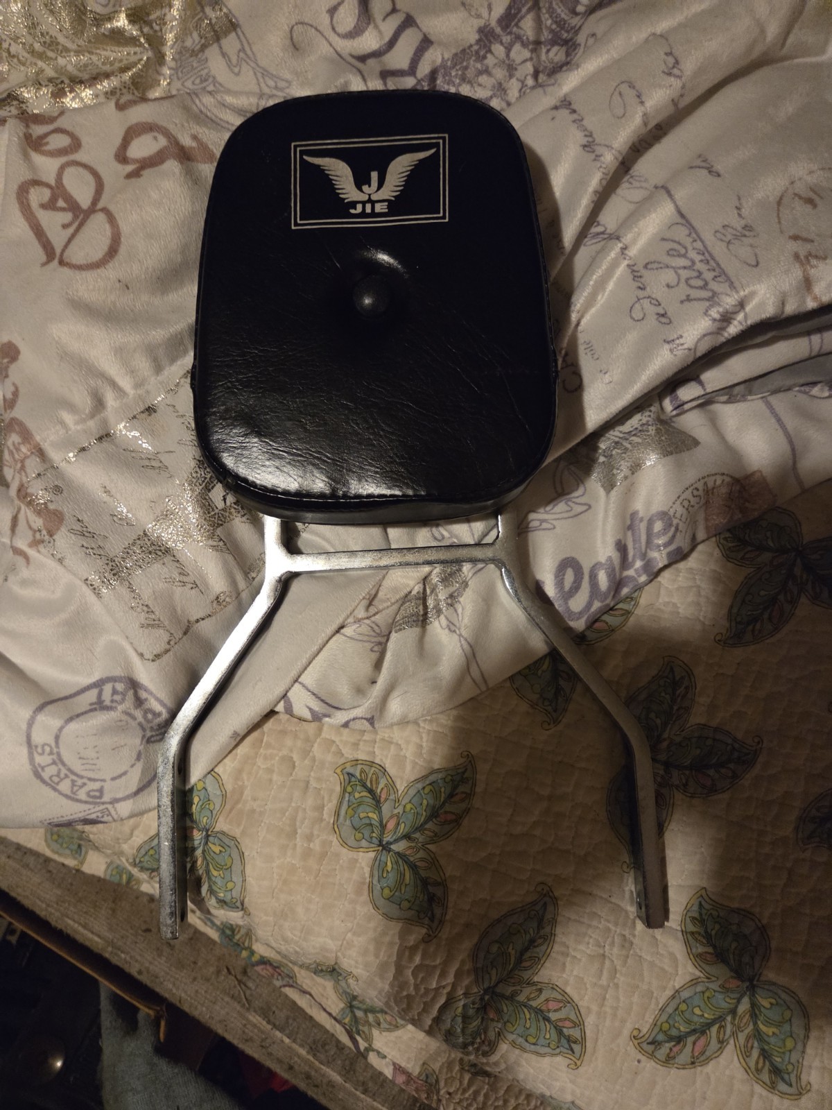 Vintage JIE Motorcycle Passenger Backrest & Sissy Bar Upright Hoop Vintage JIE Motorcycle Passenger Backrest & Sissy Bar Upright Hoop