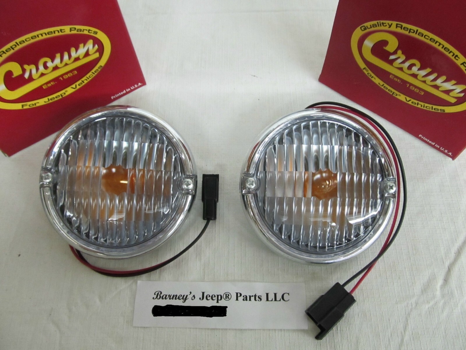 FITS JEEP CJ5 CJ7 CJ8 FRONT PARKING LAMP 1976 1/2 - 1986 PAIR 