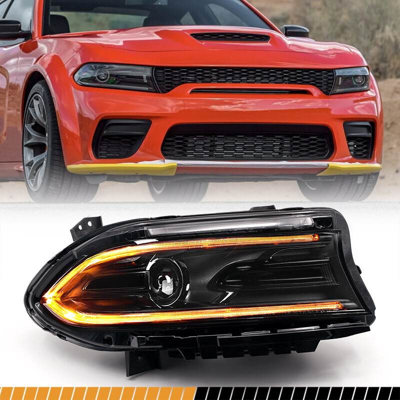 For 2022-2025 Dodge Charger Halogen Headlight w/ Switchback LED DRL Passenger RH