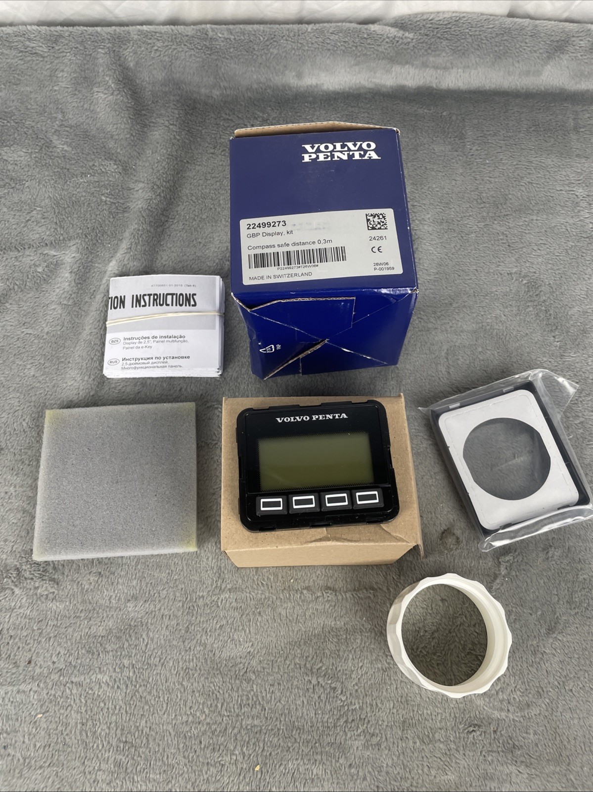 VOLVO PENTA GBP Display Panel Kit Instrument 22499273 VOLVO PENTA GBP Display Panel Kit Instrument 22499273