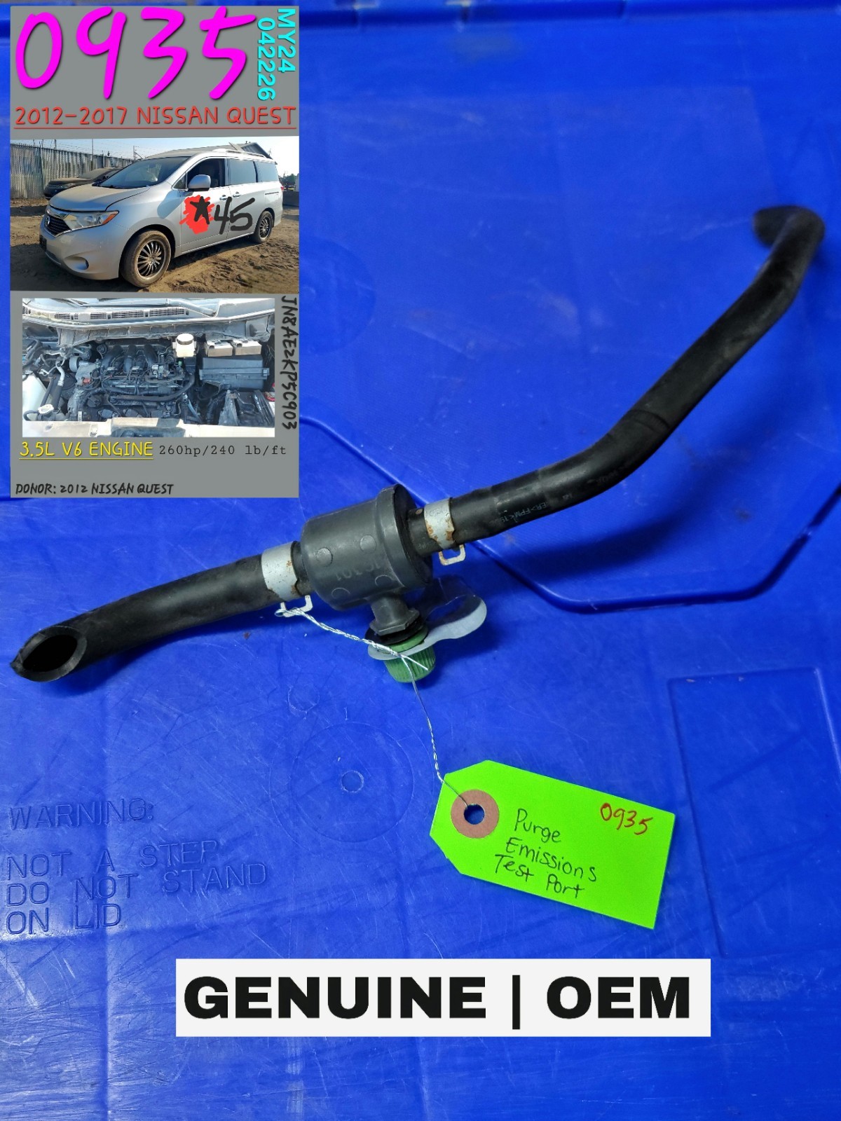 ⭐☀️2012-17 NISSAN QUEST EVAP TEST PORT HOSE OEM GENUINE QUALITY 🇺🇸 ⭐☀️2012-17 NISSAN QUEST EVAP TEST PORT HOSE OEM GENUINE QUALITY 🇺🇸