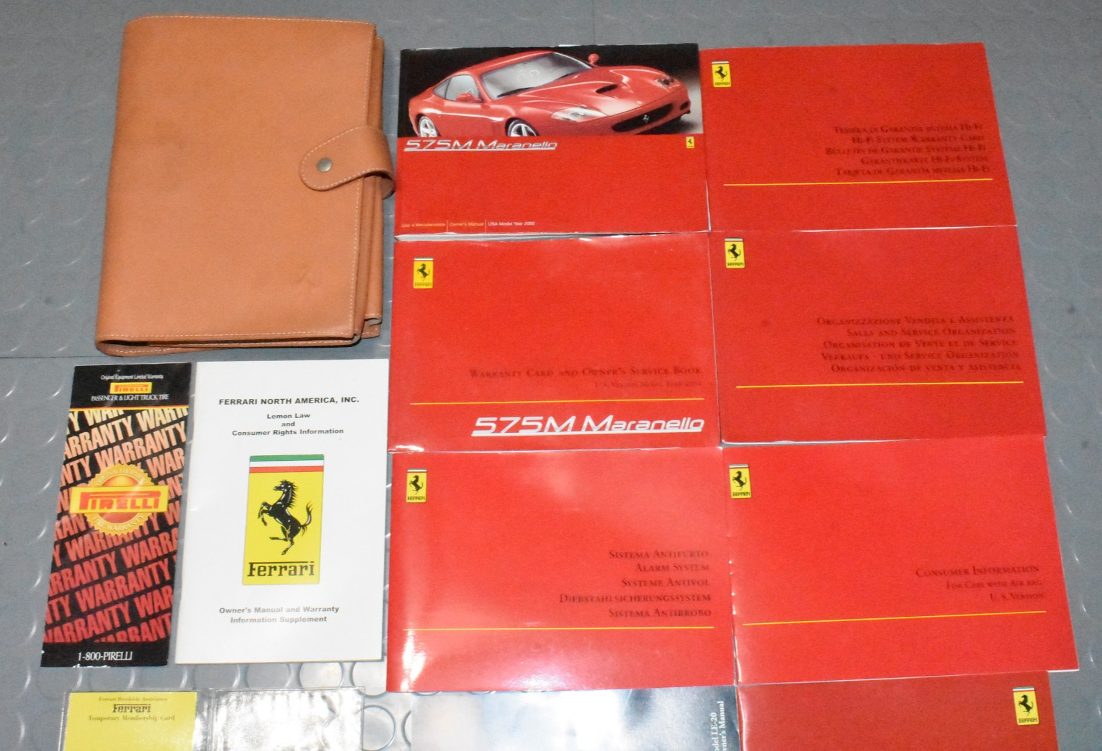 2002 FERRARI 575M MARANELLO OWNERS MANUAL - RARE SET