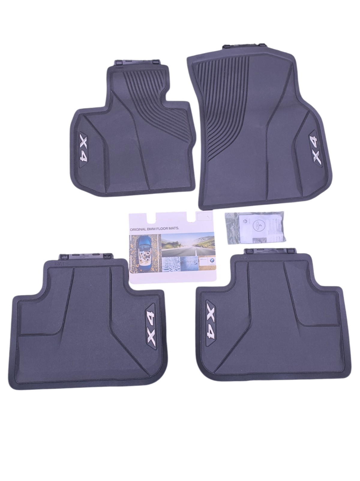 Genuine OEM BMW X4 G02 All Weather Rubber Floor Mats Set Front Rear New Open Box