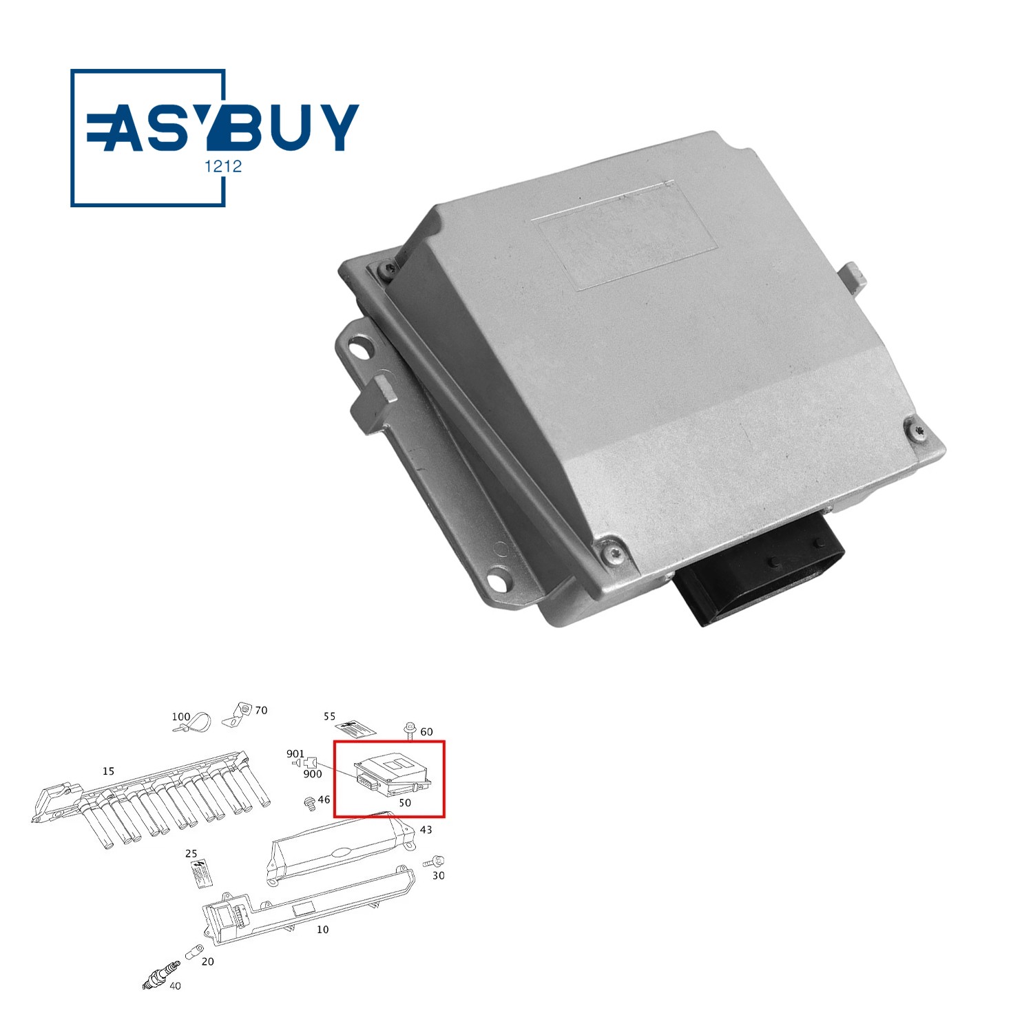 Ignition Voltage Transformer for 2001-2014 Mercedes-Benz CL600 V12 A0009052822