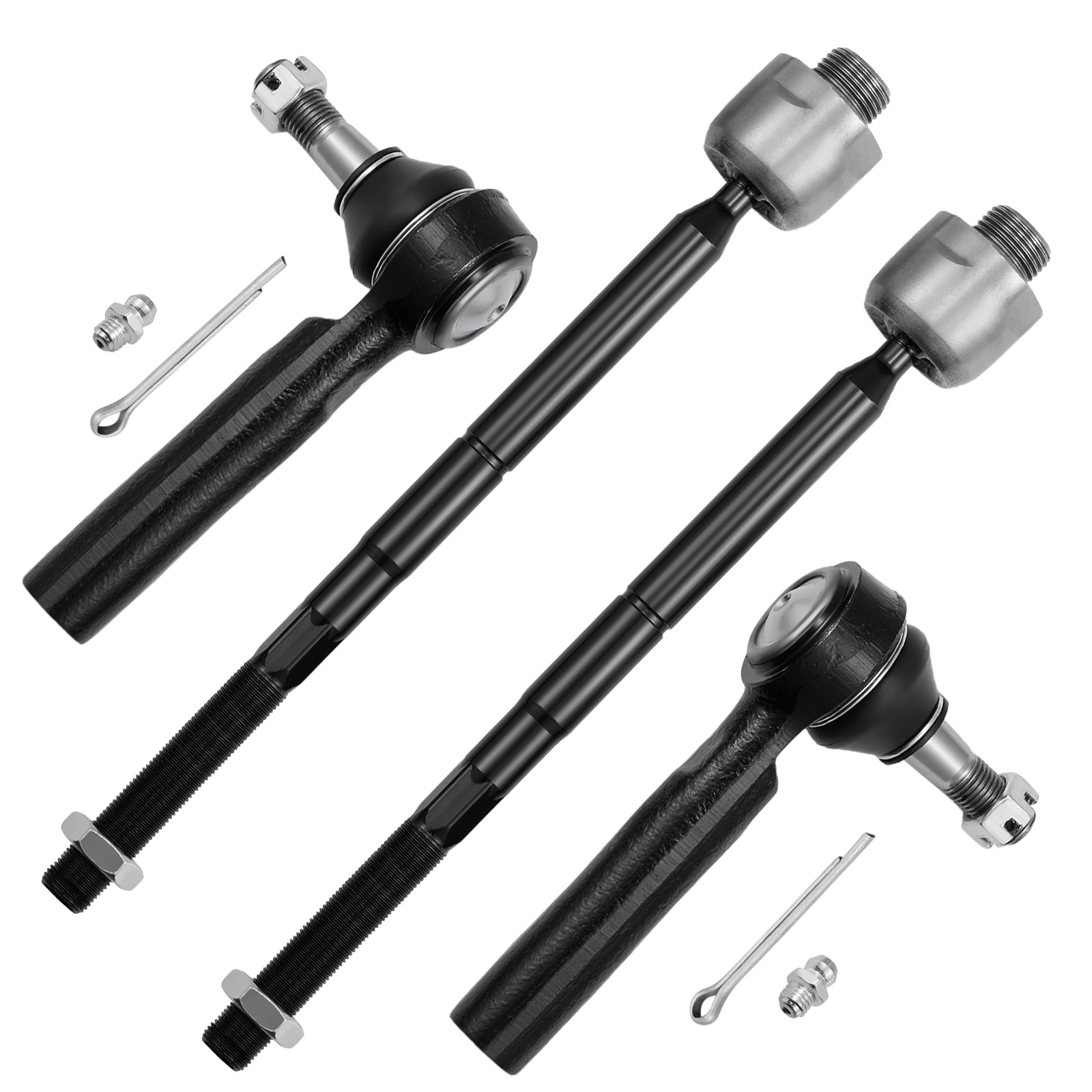 Front Inner and Outer Tie Rods For 2010-2013 Chevrolet Silverado 1500 5.3L V8