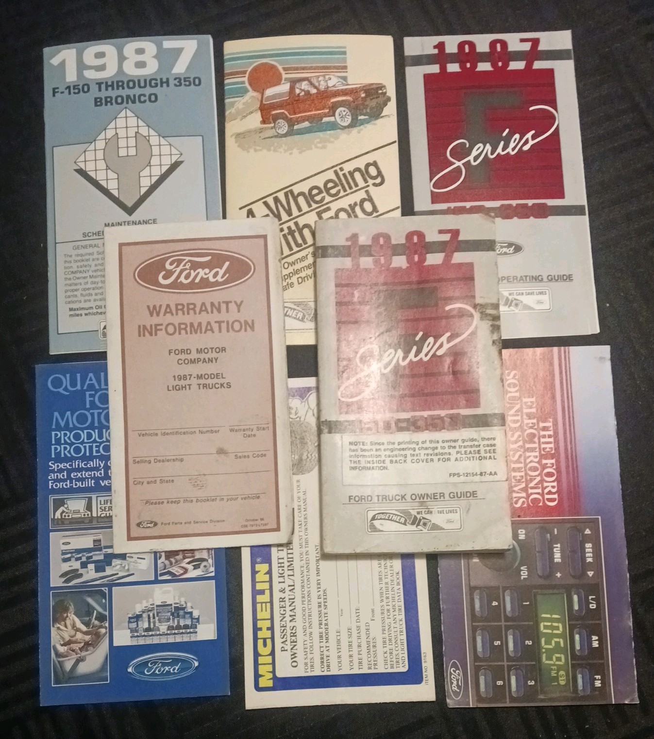 1987 Ford f150 - 350 and Bronco factory manual and literature set