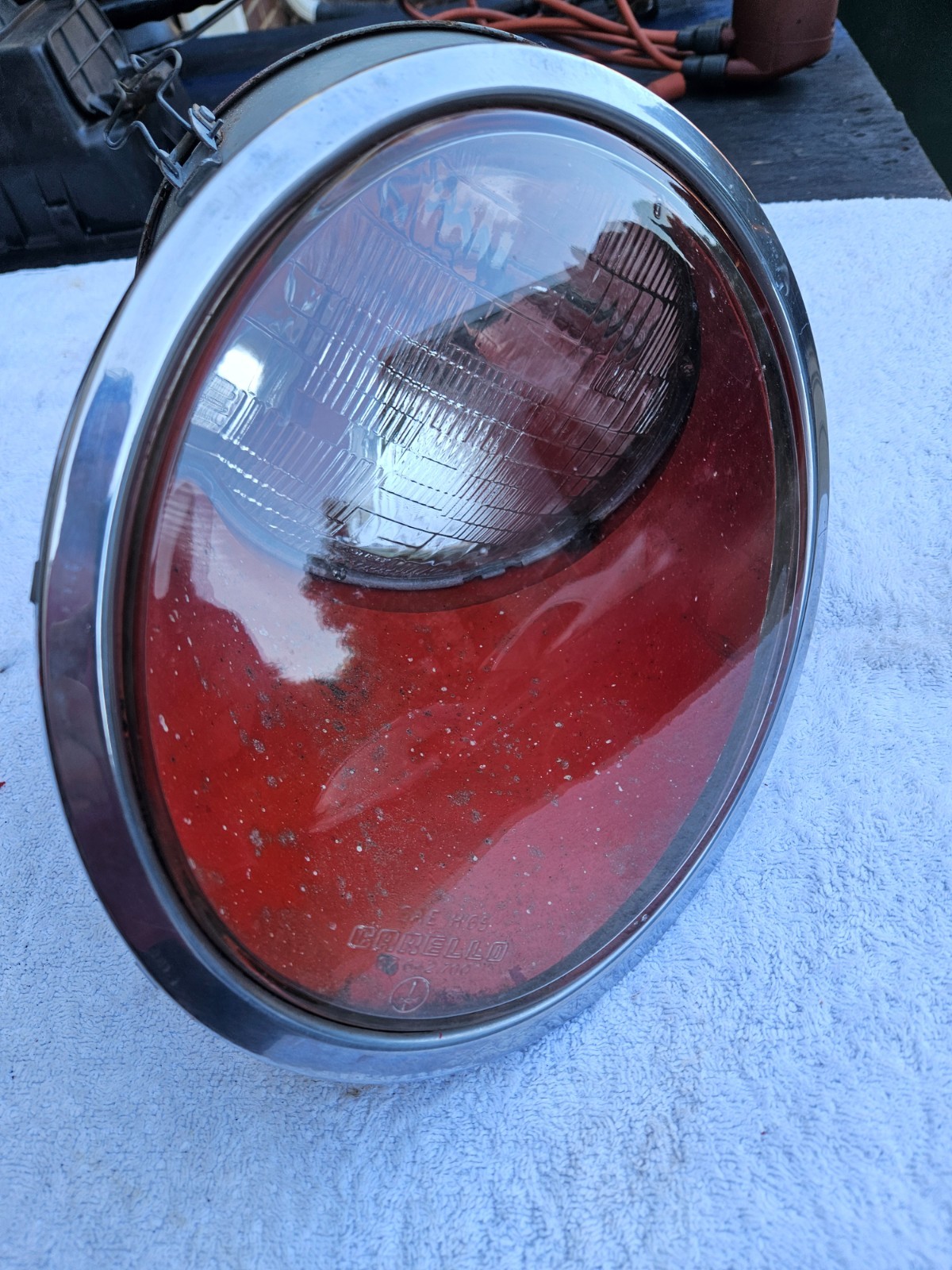 Lamborghini Miura or 1967 Fiat 850 Spider Headlight lamp Carello 07.642.700
