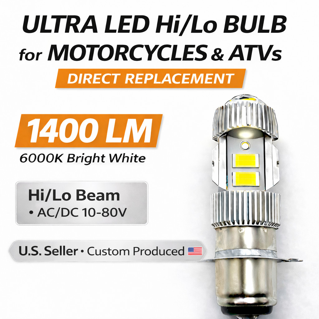 🌟ProSeries Hi/Low Beam LED Light Bulb for Honda ATC185/S ATC200 1980–1983 AC/DC