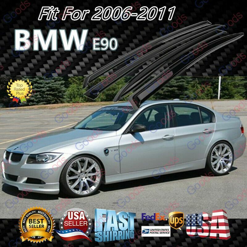 Fit FOR 2006-2011 BMW 3 series E90 OEJDM Style WINDOW VISOR RAIN/SUN VENT SHADE