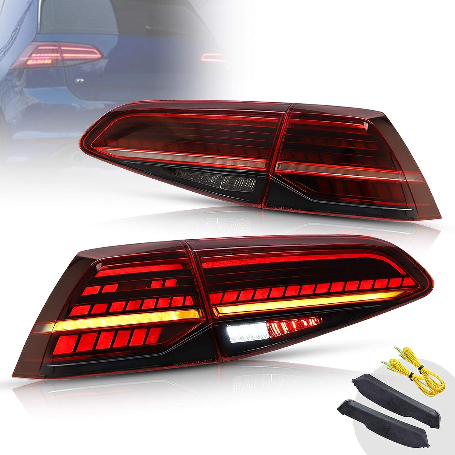 VLAND For Volkswagen VW Golf MK7/7.5 /GTI 2014-2020 LED Tail Lights w/Sequential VLAND For Volkswagen VW Golf MK7/7.5 /GTI 2014-2020 LED Tail Lights w/Sequential