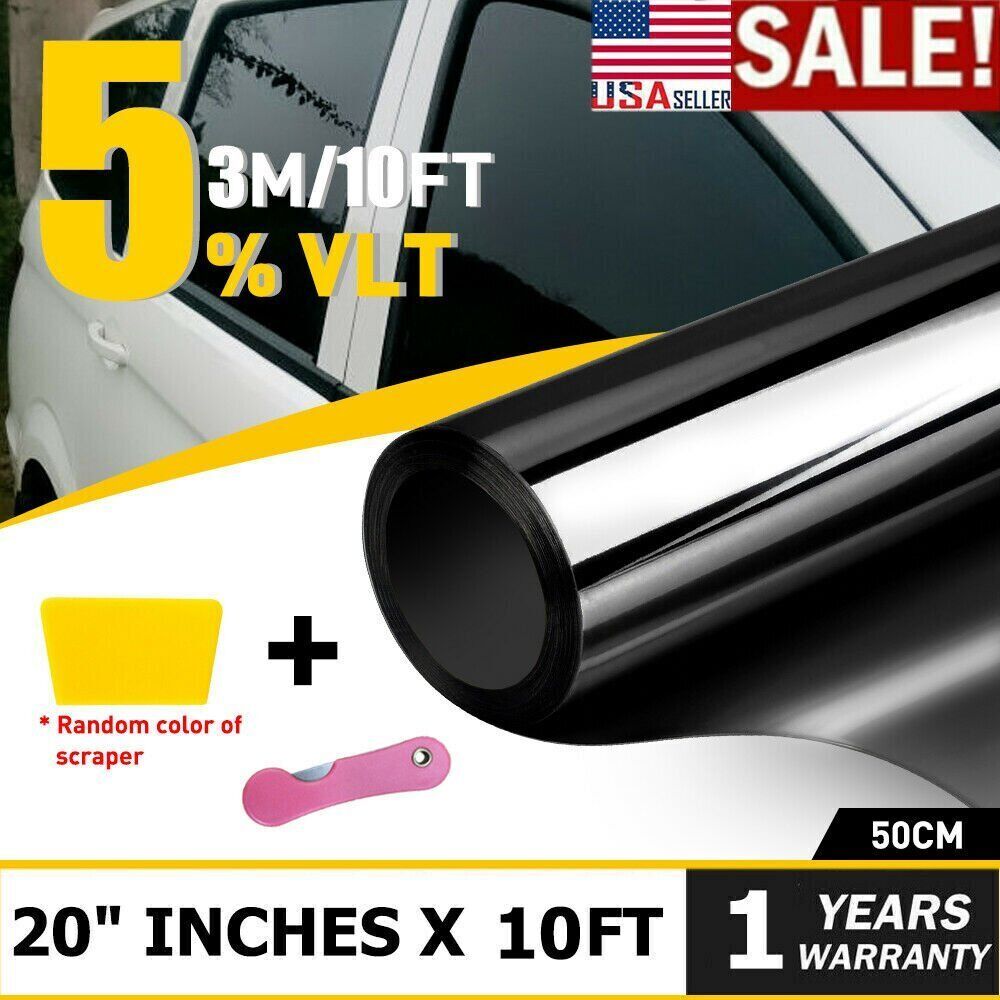 300CM Uncut Roll Window Tint Film 5% VLT 20