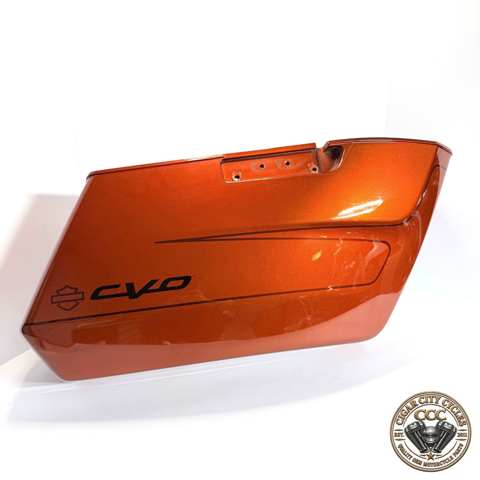 OEM 23-26 Harley CVO Road Street Glide Right Saddlebag Fiery Orange 90202452