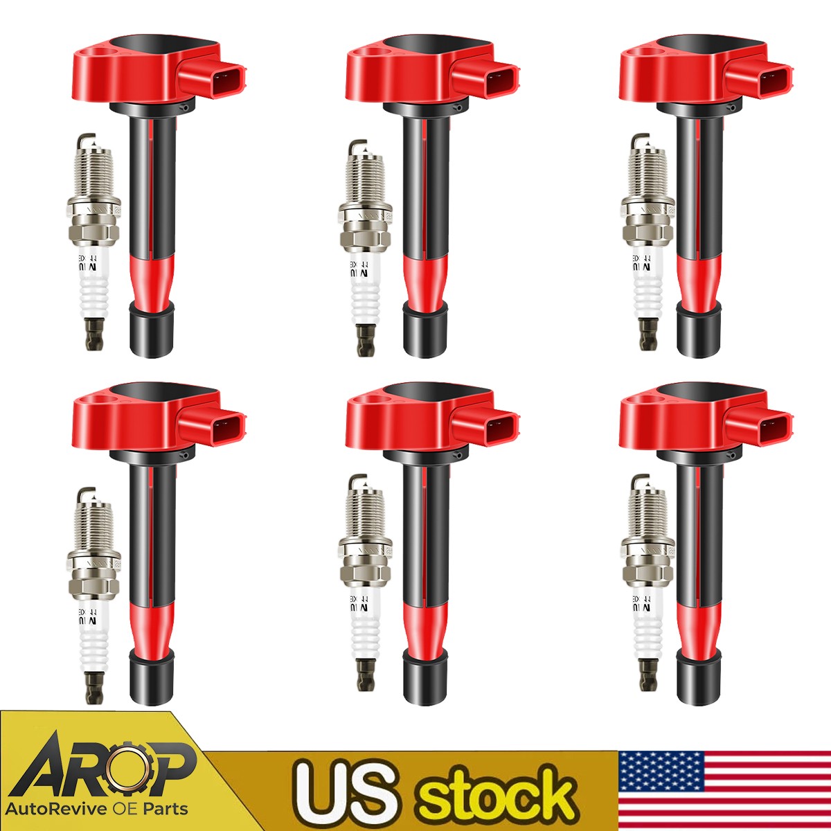 6X UF242 Ignition Coil For Accord Odyssey Acura CL TL 30520-P8E-A01 OEM