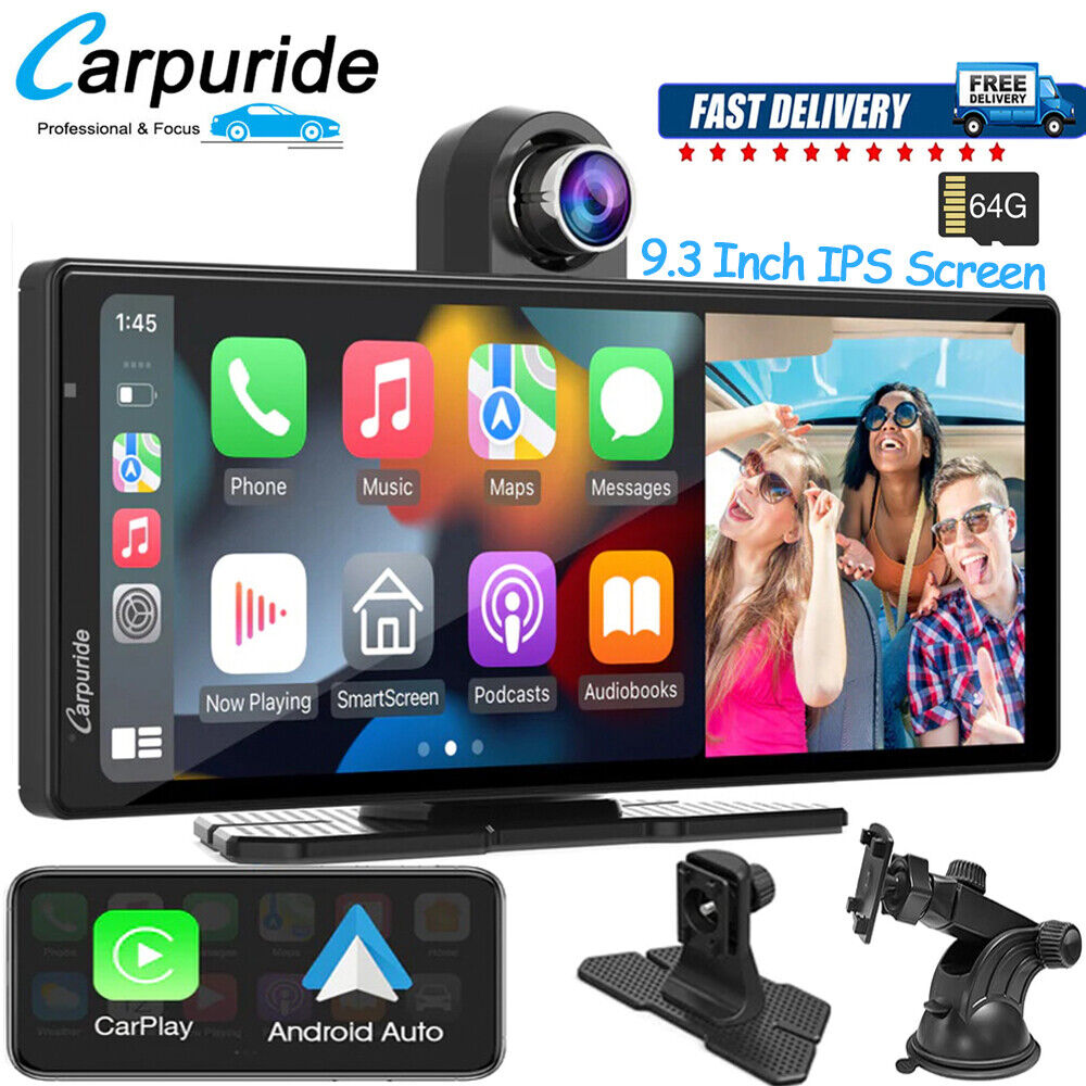 CARPURIDE W903 Wireless Carplay Android Auto Smart Multimedia With Dash Camera