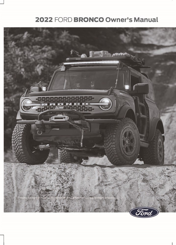 2022 Ford Truck Bronco Owner's Manual 2022 Ford Truck Bronco Owner's Manual