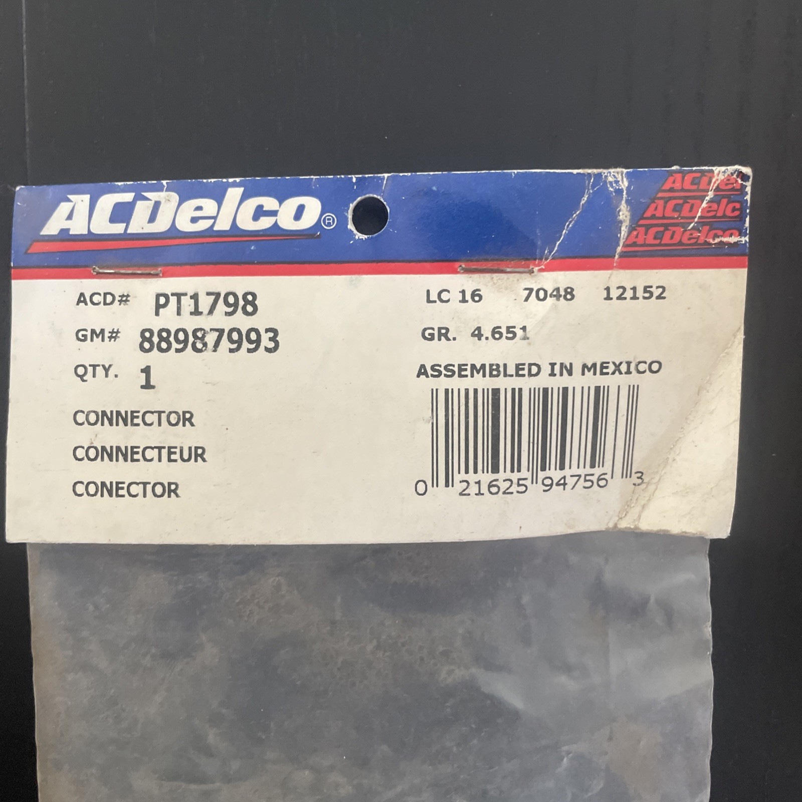 ACDelco PT1798 GM 88987993 Connector Switch Brake Fluid Level Indicator OEM ACDelco PT1798 GM 88987993 Connector Switch Brake Fluid Level Indicator OEM